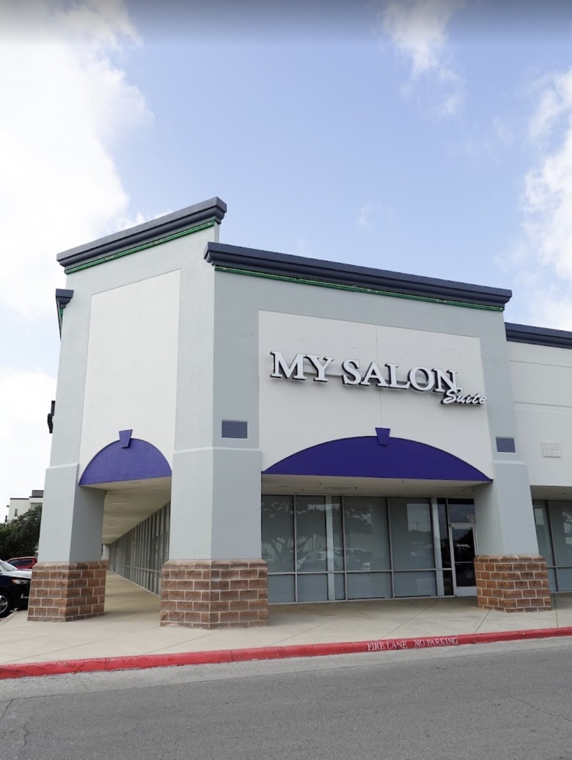 Exterior of My Salon Suites building where Dandelion Day Spa is located